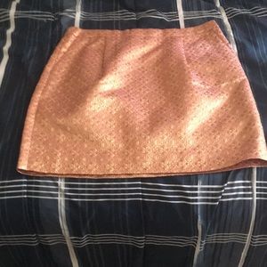 Pink and gold mini skirt by J.Crew!